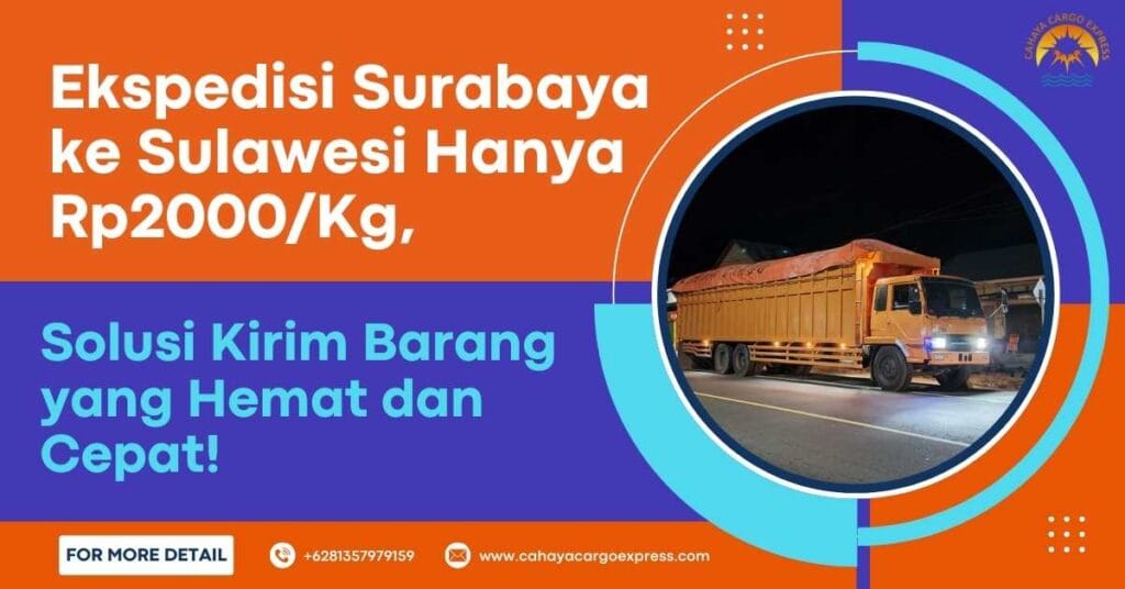 ekspedisi surabaya sulawesi Rp2000/Kg