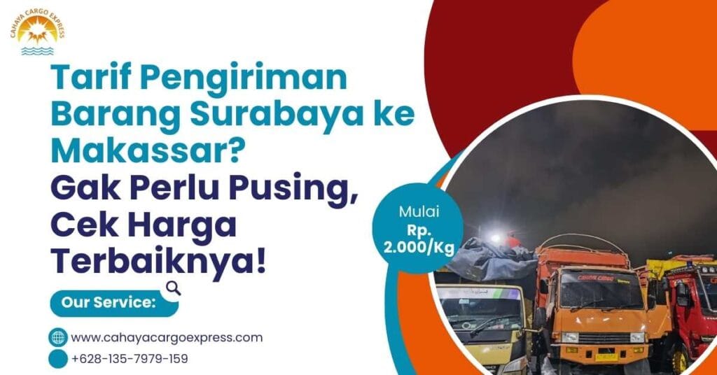 tarif pengiriman barang dari surabaya ke makassar